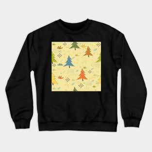 Tree Pattern Crewneck Sweatshirt